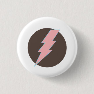 Super Pink Thunderbolt 3 Cm Round Badge