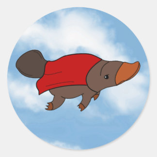 Super Platypus Classic Round Sticker