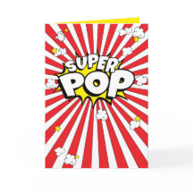 SUPER POP! Fun, Corny, Popcorn Pun Blank Card