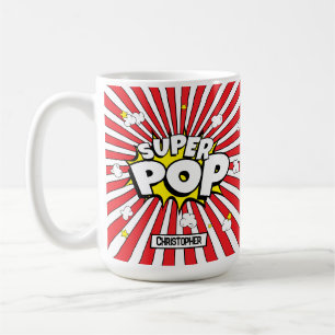 SUPER POP! Fun Dad Humour Popcorn Coffee Mug