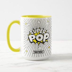 SUPER POP! Fun Superhero Personalised Pun  Mug