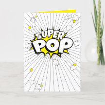 SUPER POP! Minimal, Fun, Popcorn Pun Blank Card