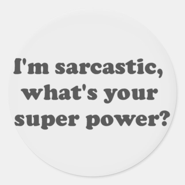 Super Power Classic Round Sticker (Front)