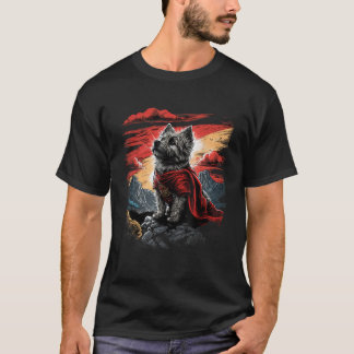 Super Power Superhero Cairn Terrier Dog T Shirt