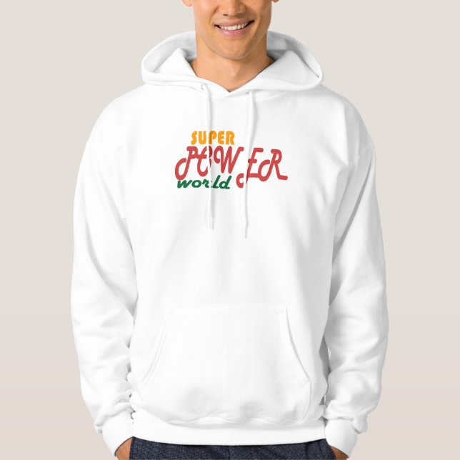 super power world hoodie (Front)