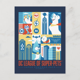 Super Powered Pack Art Deco Metropolis Postcard