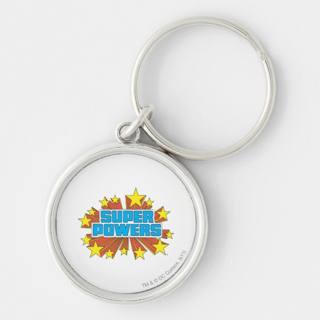 Super Powers™  Logo Blue Key Ring (Front)