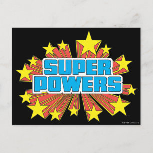 Super Powers™ Logo Blue Postcard