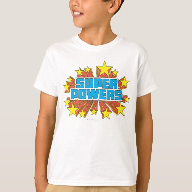 Super Powers™  Logo Blue T-Shirt (Front)