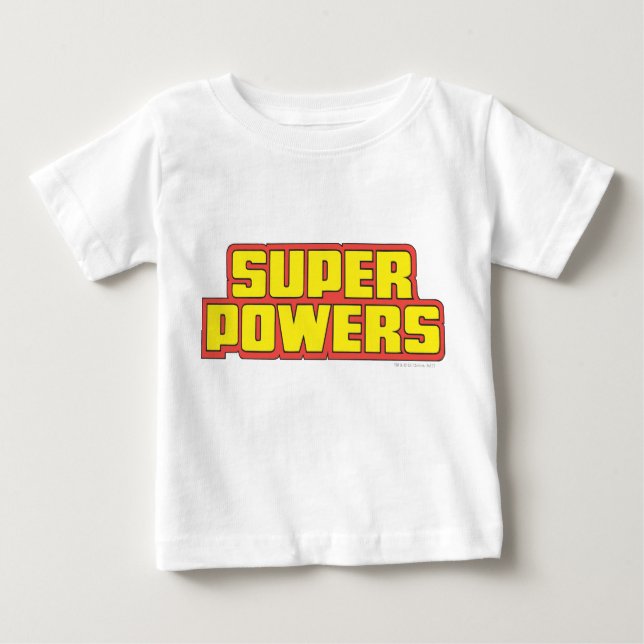 Super Powers™  Logo Yellow Baby T-Shirt (Front)