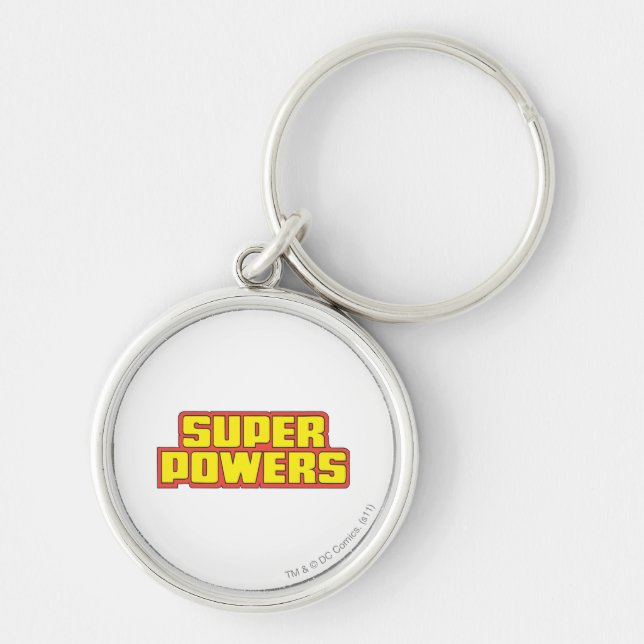 Super Powers™  Logo Yellow Key Ring (Front)