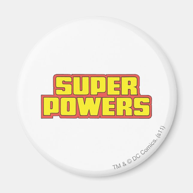 Super Powers™  Logo Yellow Magnet (Front)