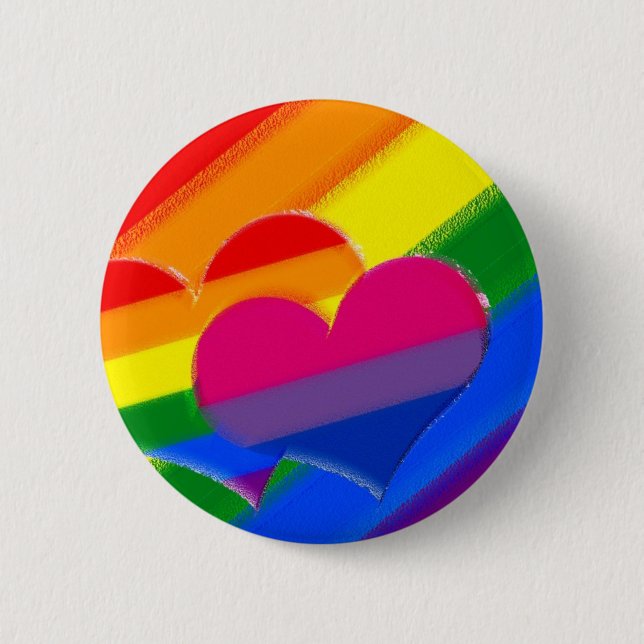Super Pride rainbow bi pride 6 Cm Round Badge (Front)