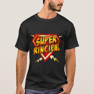 Super Principal Back To School Educational Superhe T-Shirt