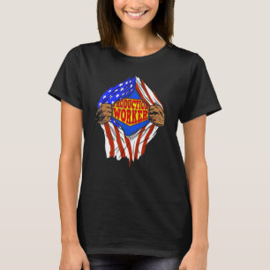 Super Production Worker Hero Job T-Shirt