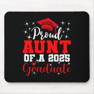 Super Proud Aunt Of 2025 Graduate Senior Graduatio Mouse Pad