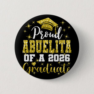 Super Proud Aunt Of 2026 Graduate Senior Graduatio 6 Cm Round Badge
