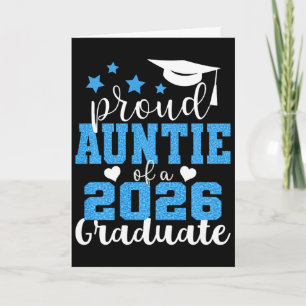 Super Proud Auntie Of 2026 Graduate Senior Graduat Card