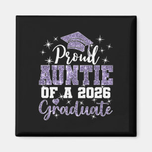 Super Proud Auntie Of 2026 Graduate Senior Graduat Magnet