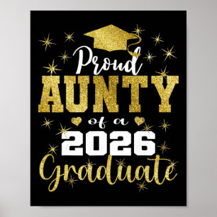 Super Proud Aunty Of 2026 Graduate Senior Graduati Poster