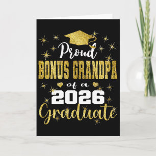 Super Proud Bonus Grandpa Of 2026 Graduate Graduat Card