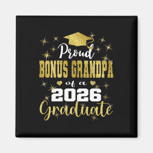 Super Proud Bonus Grandpa Of 2026 Graduate Graduat Magnet