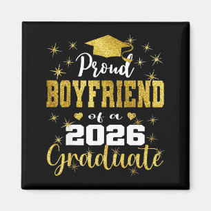 Super proud boyfriend of 2026 graduate graduation magnet