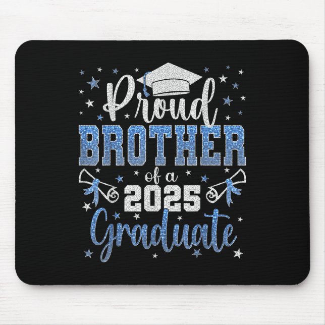 Super Proud Brother Of 2025 Graduate Graduation Fa Mouse Pad (Front)
