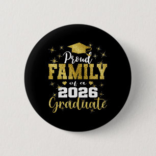 Super Proud Family Of 2026 Graduate Senior Family 6 Cm Round Badge