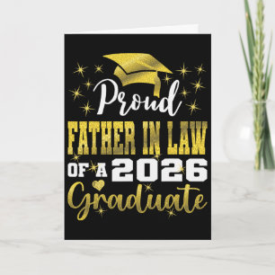 Super Proud Father In Law Of 2026 Graduate Senior Card