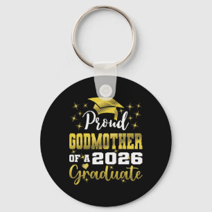 Super Proud Godmother Of 2026 Graduate Graduation Key Ring