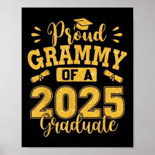 Super Proud Grammy Of 2025 Graduate Awesome Family Poster