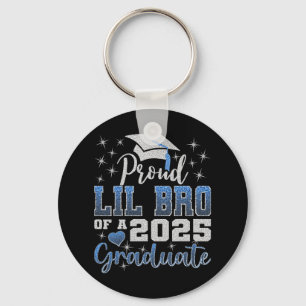 Super Proud Lil Bro Of 2025 Graduate Awesome Famil Key Ring