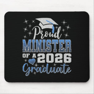 Super Proud Minister Of 2026 Graduate Senior Gradu Mouse Pad