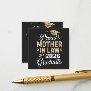 Super Proud Mother in Law of 2026 Graduate Enclosure Card