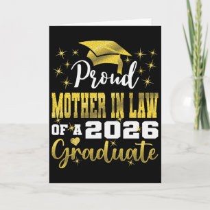 Super Proud Mother In Law Of 2026 Graduate Graduat Card
