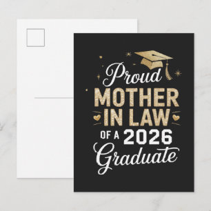 Super Proud Mother in Law of 2026 Graduate Invitation Postcard