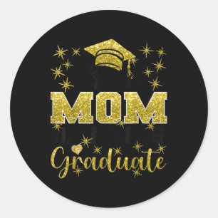 Super Proud Mum Of 2025 Graduate Senior Graduation Classic Round Sticker
