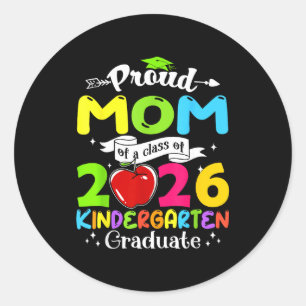 Super proud mum of 2026 graduate awesome family  classic round sticker