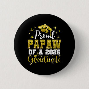 Super Proud Papaw Of 2026 Graduate Senior Graduati 6 Cm Round Badge