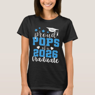 Super Proud Pops Of 2026 Graduate Senior Graduatio T-Shirt