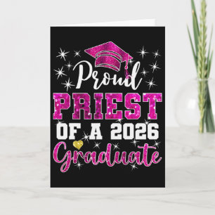 Super Proud Priest Of 2026 Graduate Senior Graduat Card