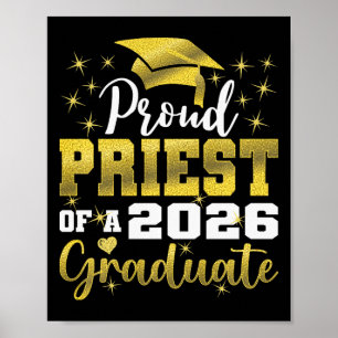 Super Proud Priest Of 2026 Graduate Senior Graduat Poster