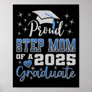 Super Proud Step Mum Of 2025 Graduate Awesome Fami Poster