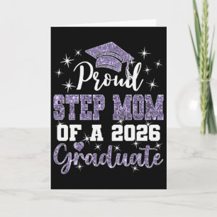 Super Proud Step Mum Of 2026 Graduate Graduation F Card