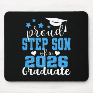 Super Proud Step Son Of 2026 Graduate Graduation F Mouse Pad
