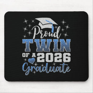 Super Proud Twin Of 2026 Graduate Senior Graduatio Mouse Pad