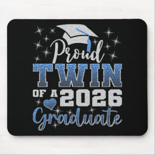 Super Proud Twin Of 2026 Graduate Senior Graduatio Mouse Pad
