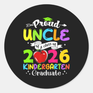 Super proud uncle of 2026 graduate awesome family classic round sticker