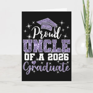 Super Proud Uncle Of 2026 Graduate Senior Graduati Card